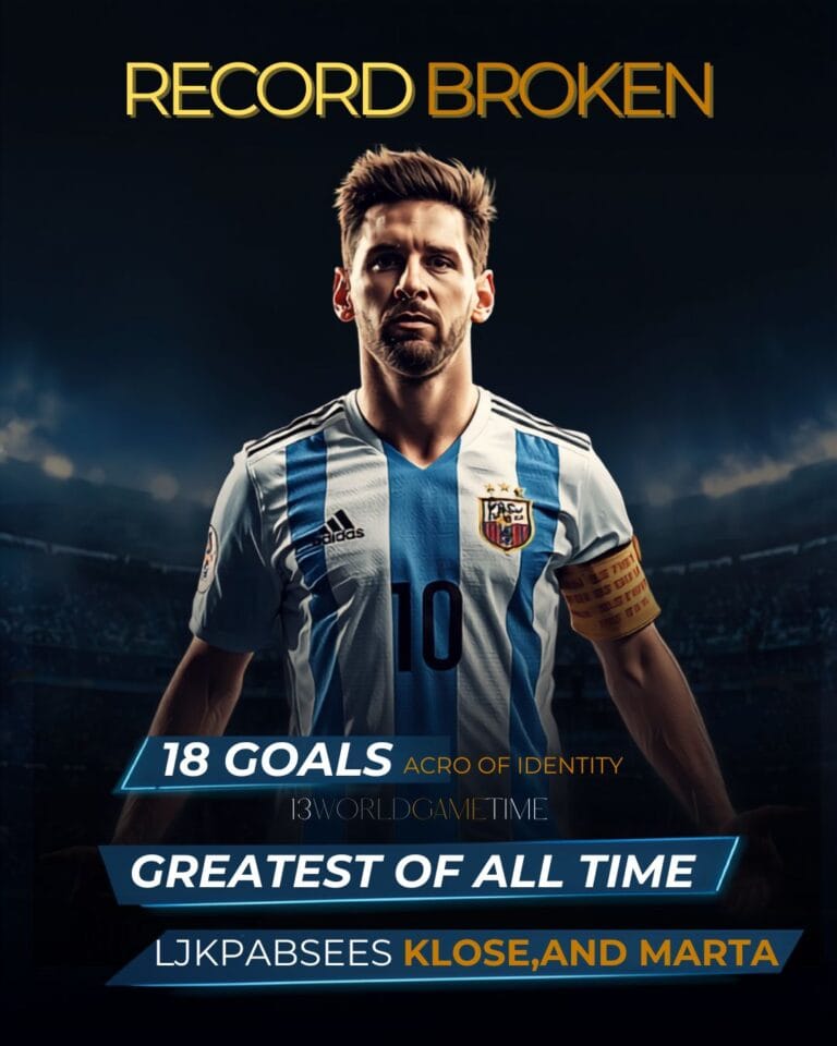 Messi 18 World Cup goals all time record Argentina 2026